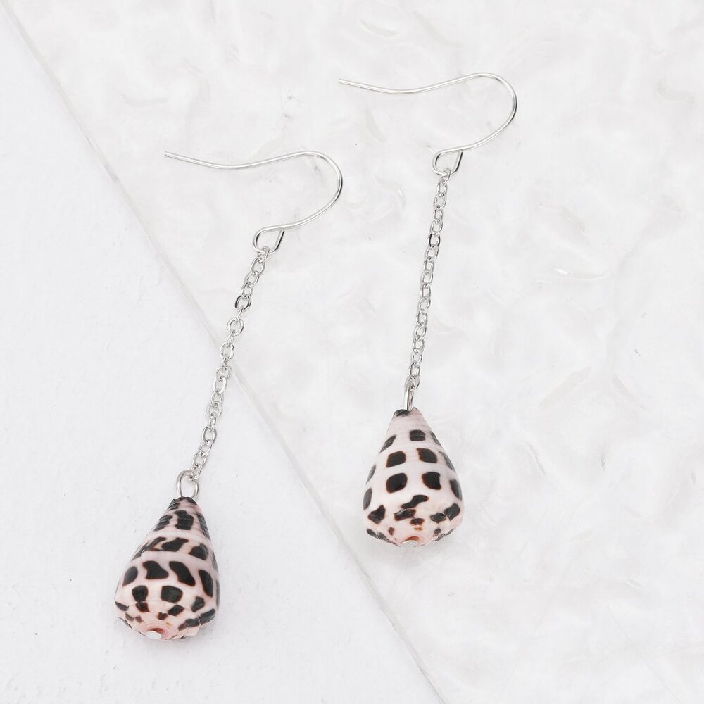 Hebrew Cone Shell Dangle Drop earrings
